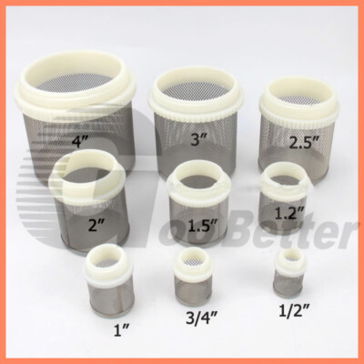 Aquarium Edelstahl Abfluss Sieb Rohrfilter 20 25 32 40 50 63 75 90 mm