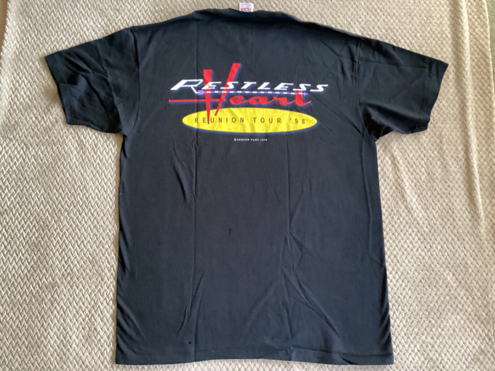 Restless Heart Reunion Tour '98 Vintage Anvil Single-Stitch Graphic T-Shirt XL