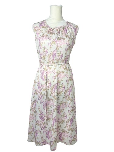 Womens Vintage Sears Dress Set Green Floral Polyester Size 10 | eBay