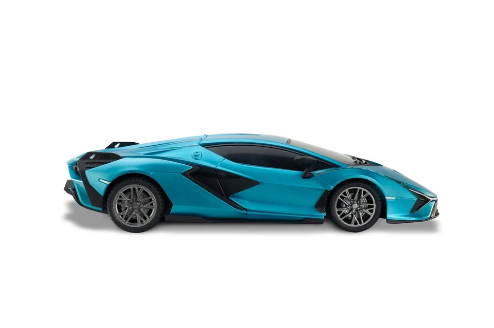 Giocattolo Auto Radiocomandata in Plastica Lamborghini Sian Azzurra Scala 1:24 - Immagine 2 di 3
