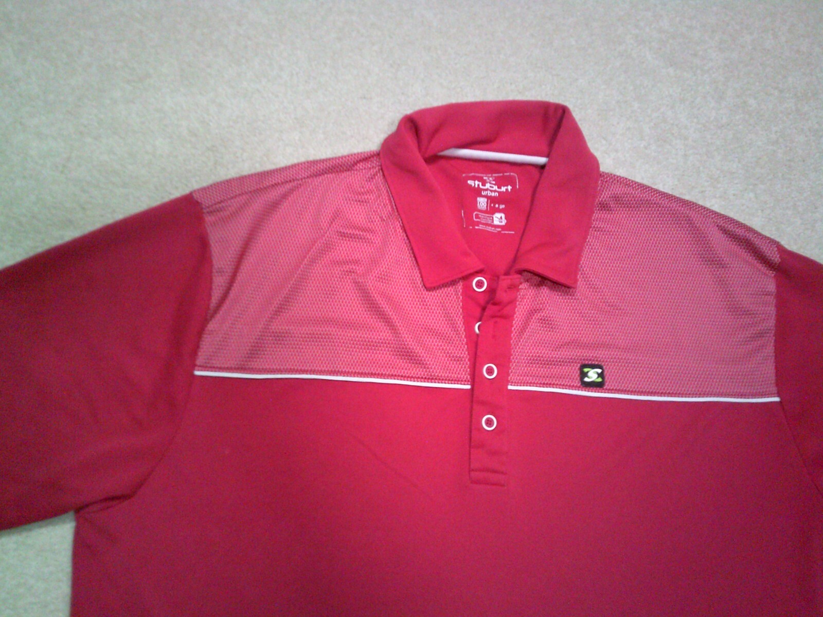 Stuburt Urban Golf Polo Shirt Mens Large Pink image 3