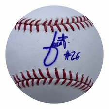 Julio Urias RARE Full Signed Auto OMLB Baseball Dodgers PSA/DNA ROOKIEBALL WS
