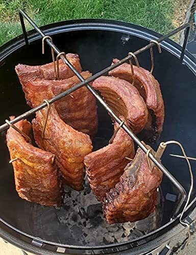 Hanging Rack Pork Ribs Weber Smokey Mountain LavaLock® Rib Hanger