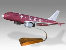 Airbus A319 Germanwings T Mobile Desk Wood Airplane New Model Small Scale 1/130