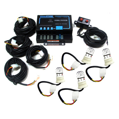 80W 4-Bulbs Strobe Light Kit Hide Away 12 Volt Emergency EMS SUV White Bulbs