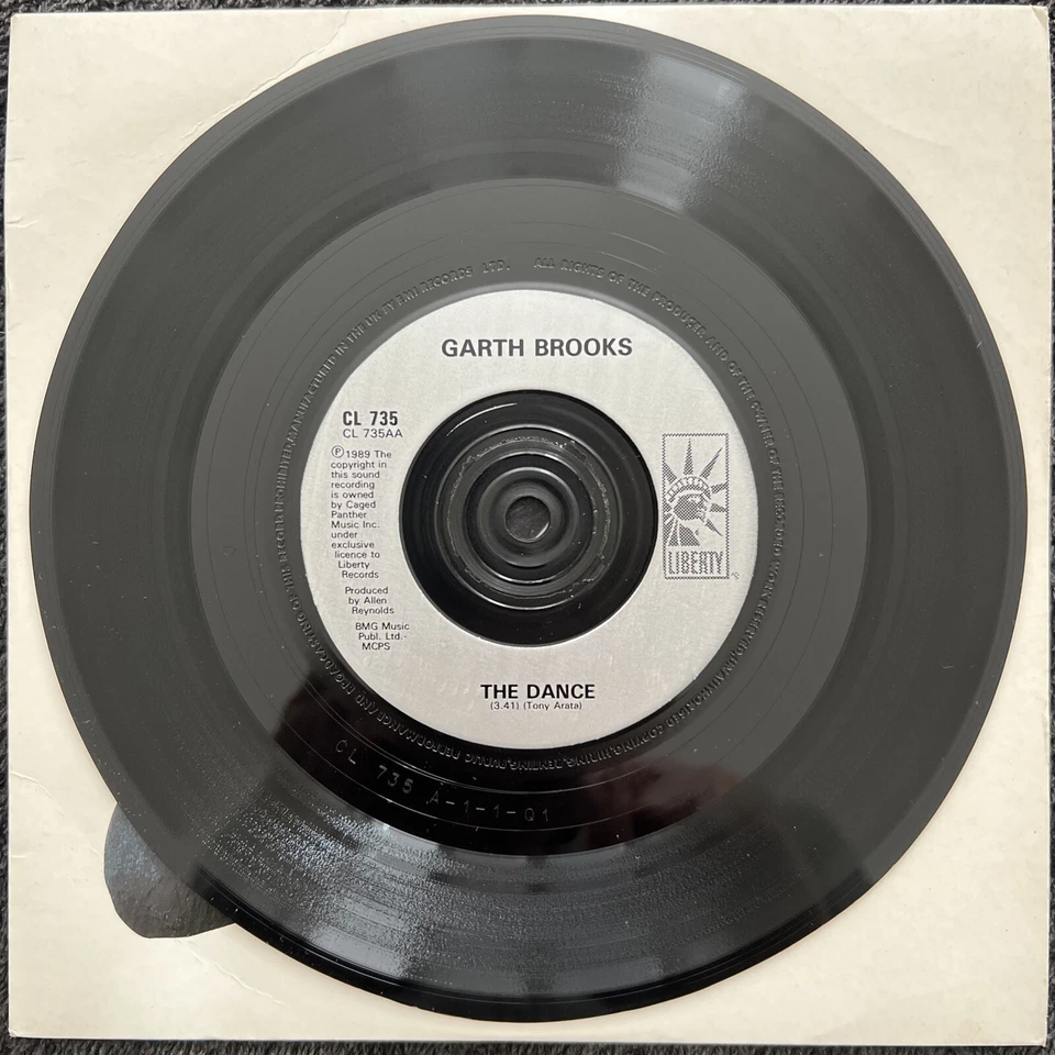 Garth Brooks – The Dance 7'' Vinyl Single 1995 CLEANED/TESTED EX/VG+ VIDEO CLIP - Image 2 of 4