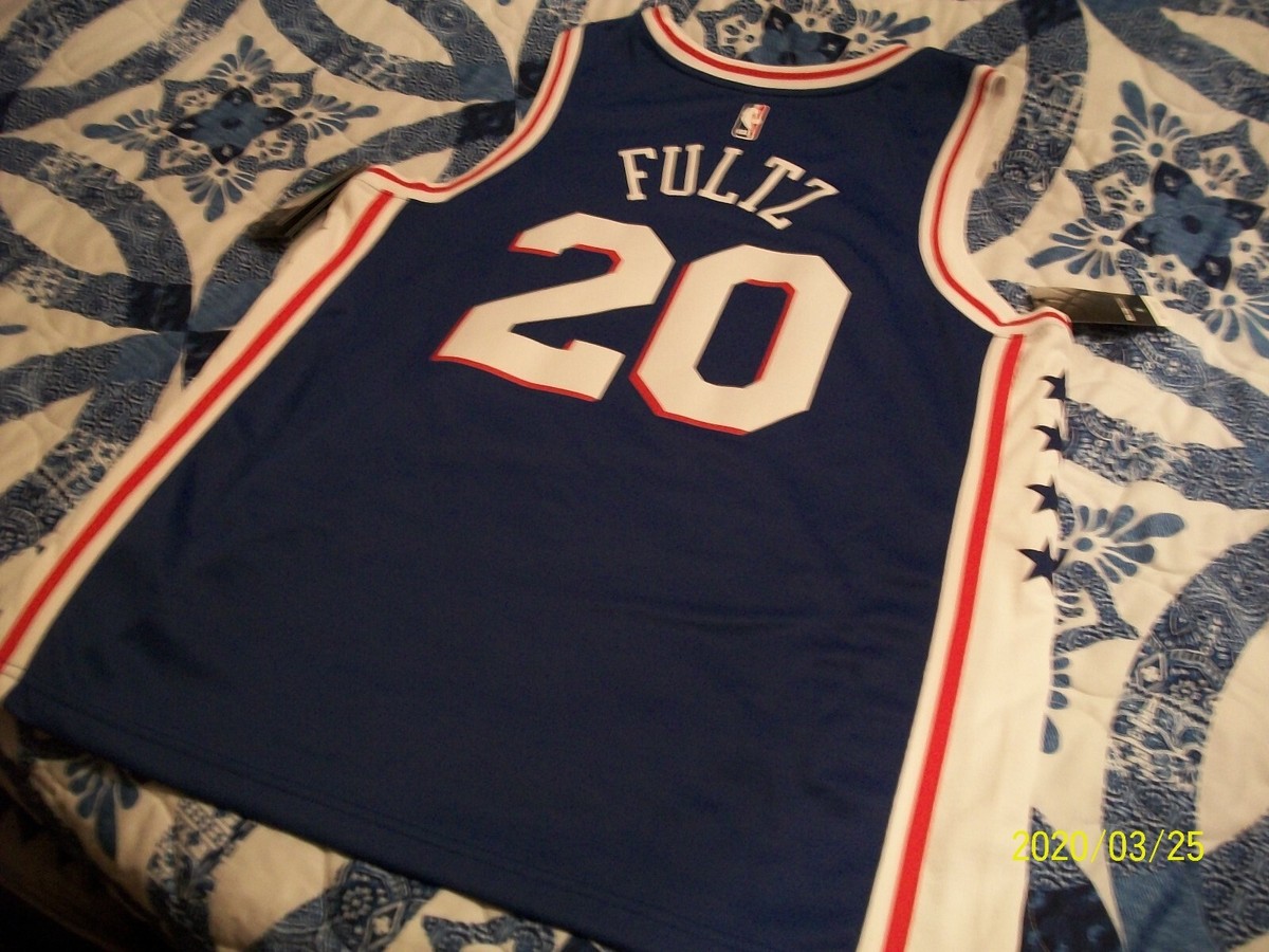PHILADELPHIA 76ERS BLUE NIKE FULTZ JERSEY - ADULT (XL) NWT | eBay