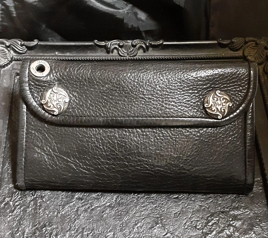 Bill Wall Leather C Cross Frog CLong Wallet Black Used Japan | eBay