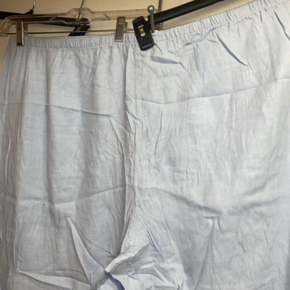 Classic Elements Womens Sleep Pants 3XL Waist 50” To 54” Elastic Light Blue - Image 2 of 3