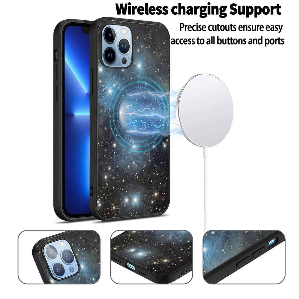 Phone Case Space Soft Silicone Cover For iPhone 11 12 Pro 13 14 Plus 15 Pro Max