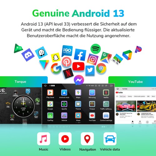 DVR+ 8-Kern 9" Android 13 Autoradio CarPlay 4G LTE Für VW Passat Golf 5/6 Tiguan - Bild 7 von 24