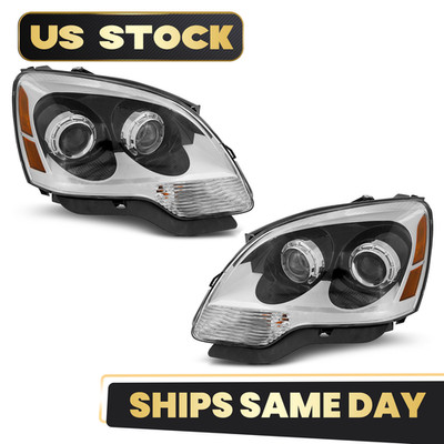 For 2007-2012 GMC Acadia HID Headlight w/o Bulb w/o Ballast Left+Right Pair