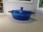 ​Vintage Anchor Hocking USA Cobalt Blue Ovenware Casserole Dish 1.5 Qt with Lid