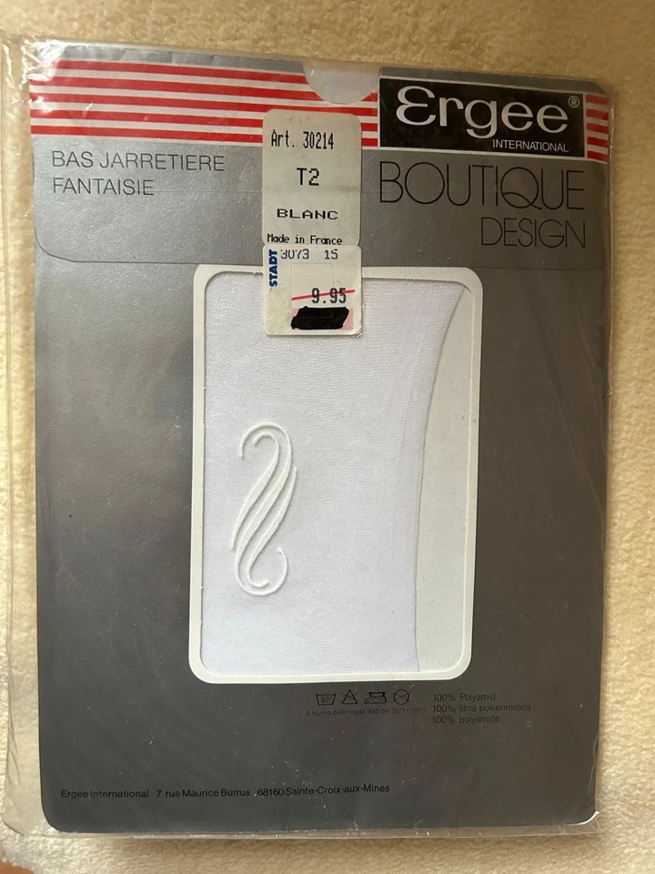 Ergee Boutique Design Straüsstrümpfe II Blanc weiß BAS Jarretiere - Bild 1 von 1