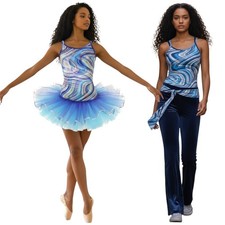 Lot of 3 Side By Side Sets Adult L Dance Costume 3-Leotards, 3-Tutus, 3-Pants