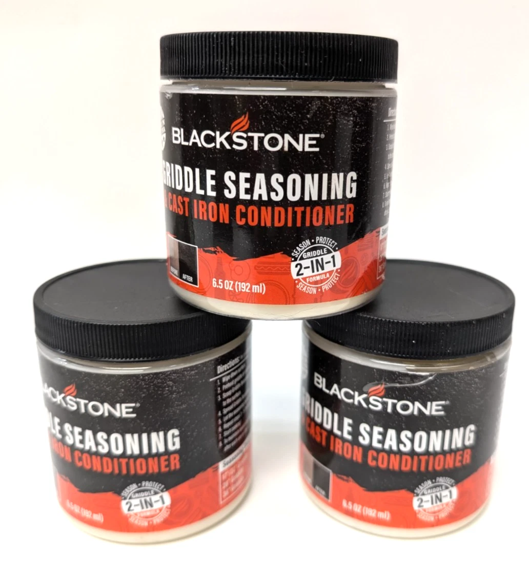 Blackstone Griddle Seasoning Cast Iron Conditioner 6.5oz (3 Pack) NEW USA
