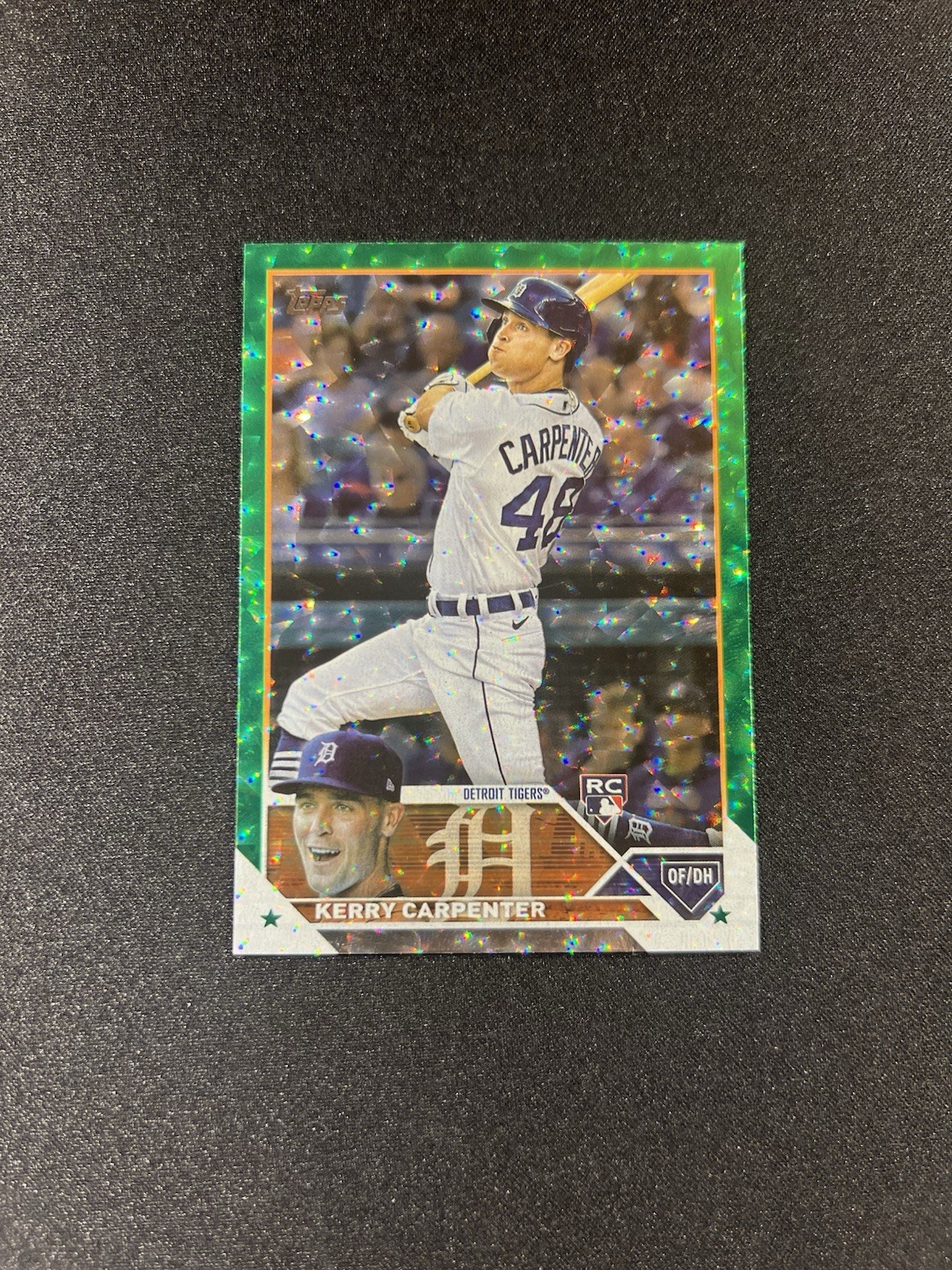 2023 Topps #394 Kerry Carpenter RC Rookie Green Foil /499 Detroit Tigers