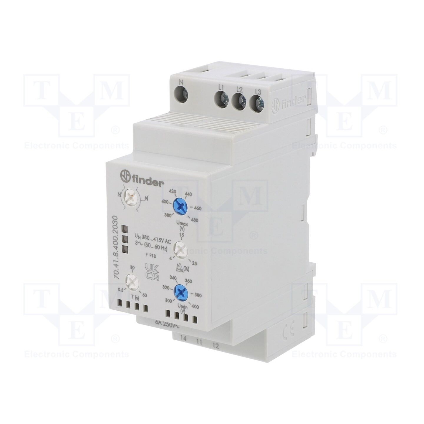 Finder Voltage Monitoring Relay 3-Phase 1W 400V Ac 704184002030 - Image 4