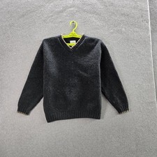 L.l.bean Men Sweater MEDIUM REGULAR Dark Gray Wool Long Sleeve READ