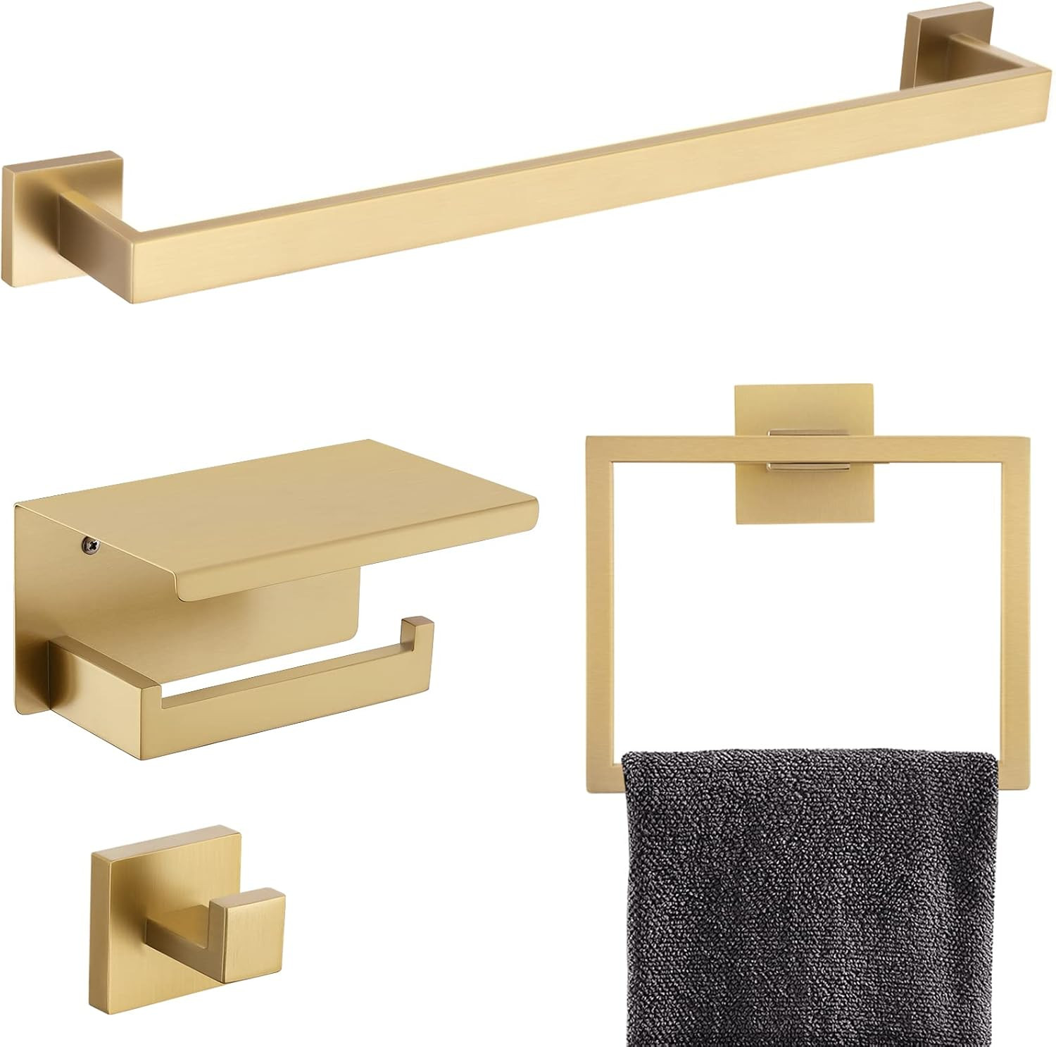 Bar Holder Sets Premium Stainless Steel 4-piece Bath