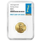 2022 $10 American Gold Eagle 1/4 oz NGC MS70 FDI First Label