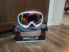 Swiss Tech Snow Ski Goggles Performance Gear Dual Lenses Anti-Fog Adjustable