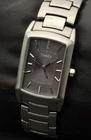 Vtg New 2003 TIMEX Tank Men’s 40mm Quartz Watch Steel Case Bracelet Gray Dial