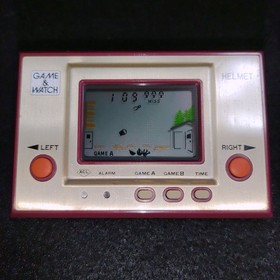 Nintendo Game & Watch Helmet CN-07 Gold Clear LCD Restored Tested Working JP