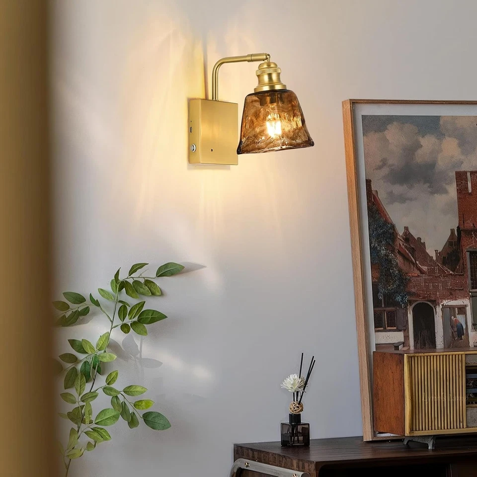 Arandela com controle remoto, regulável sem fio âmbar quadrado recarregável Touch Con - Imagem 3 de 4