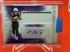2025 Panini Origins - TreVeyon Henderson Rookie Patch Auto RC RPA Patriots