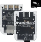 PSxMemCard PS1 Memory Card - Supports Firmware Upgrade, Saves Game Tran-White