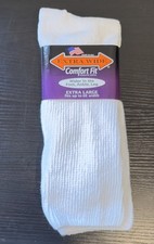 Extra Wide Comfort Fit Athletic Socks Size XLarge 6E Width Diabetic Made USA New
