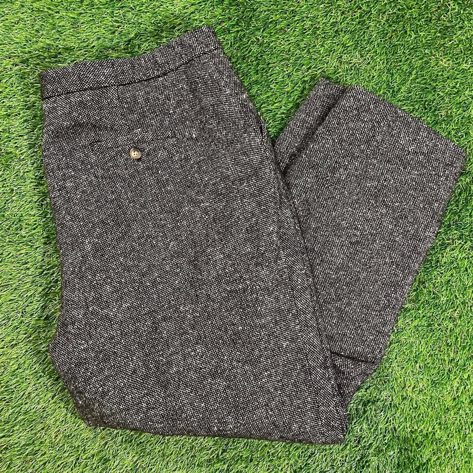 Pantalón gris Orvis mezcla lana pierna recta talla grande (20)  Foto 3 de 4