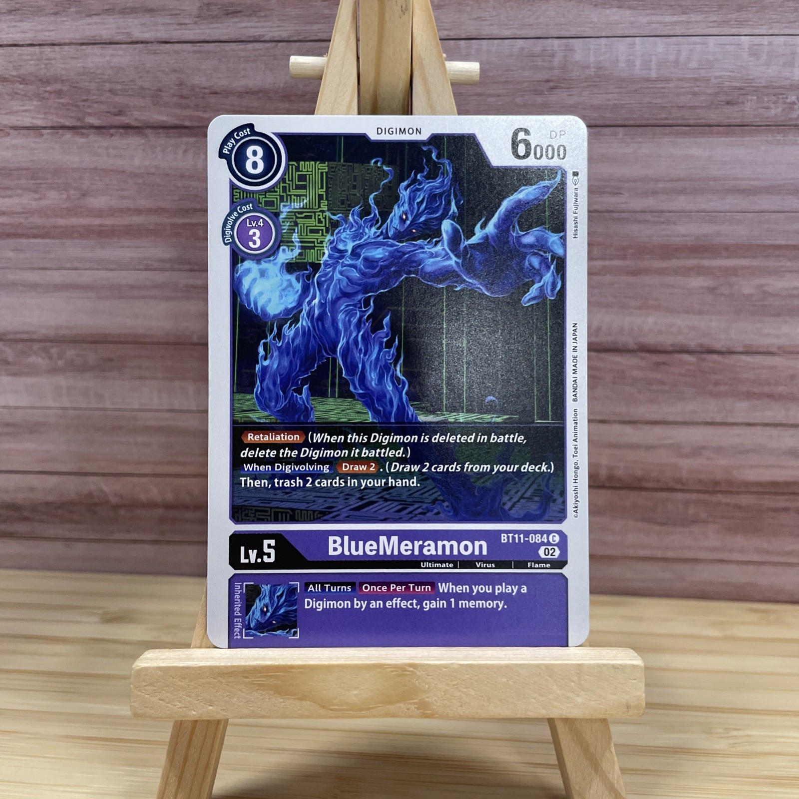 BlueMeramon - BT11-084 C - Digimon CCG Card - Dimensional Phase - Regular