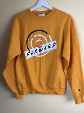 Champion Mustard Yellow Hoodie Mens XL Authentic Athleticwear Panthers Logo VGC