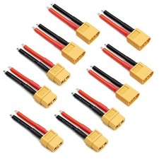 5 Pairs XT60 Plug Connector Female and Male with 14AWG Silicon Wire for RC Lipo
