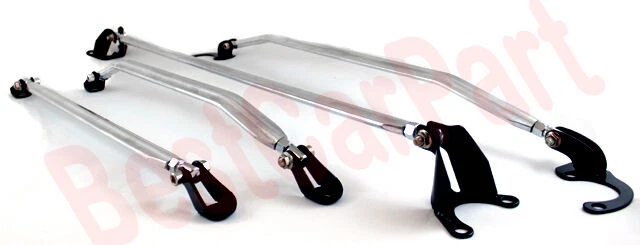 96-00 Honda Civic Strut Tower + Tie Arm Bars Combo 4pcs - Image 2 of 2