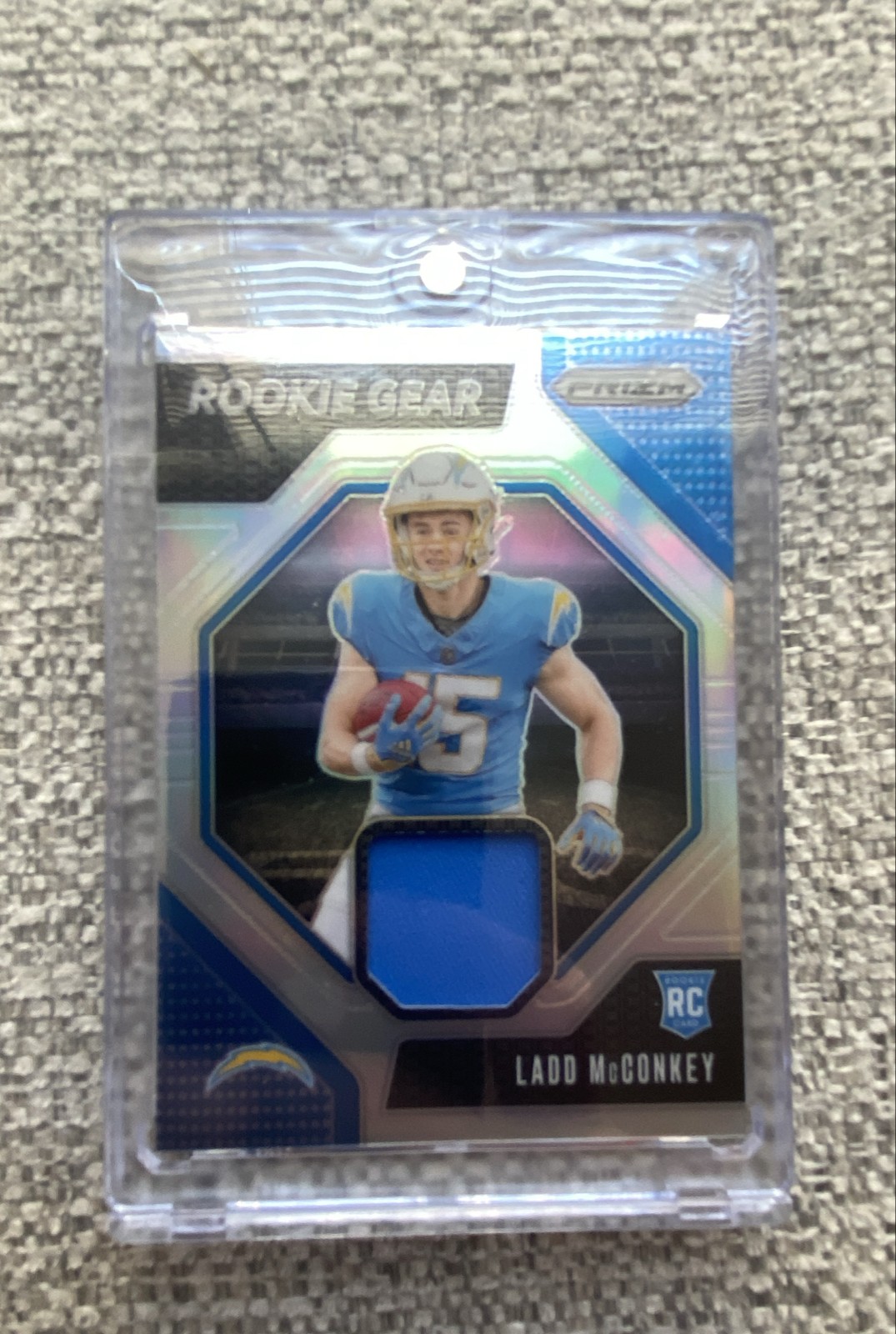 2024 Panini Prizm - Rookie Gear Ladd McConkey #RG-LMY (MEM, RC)