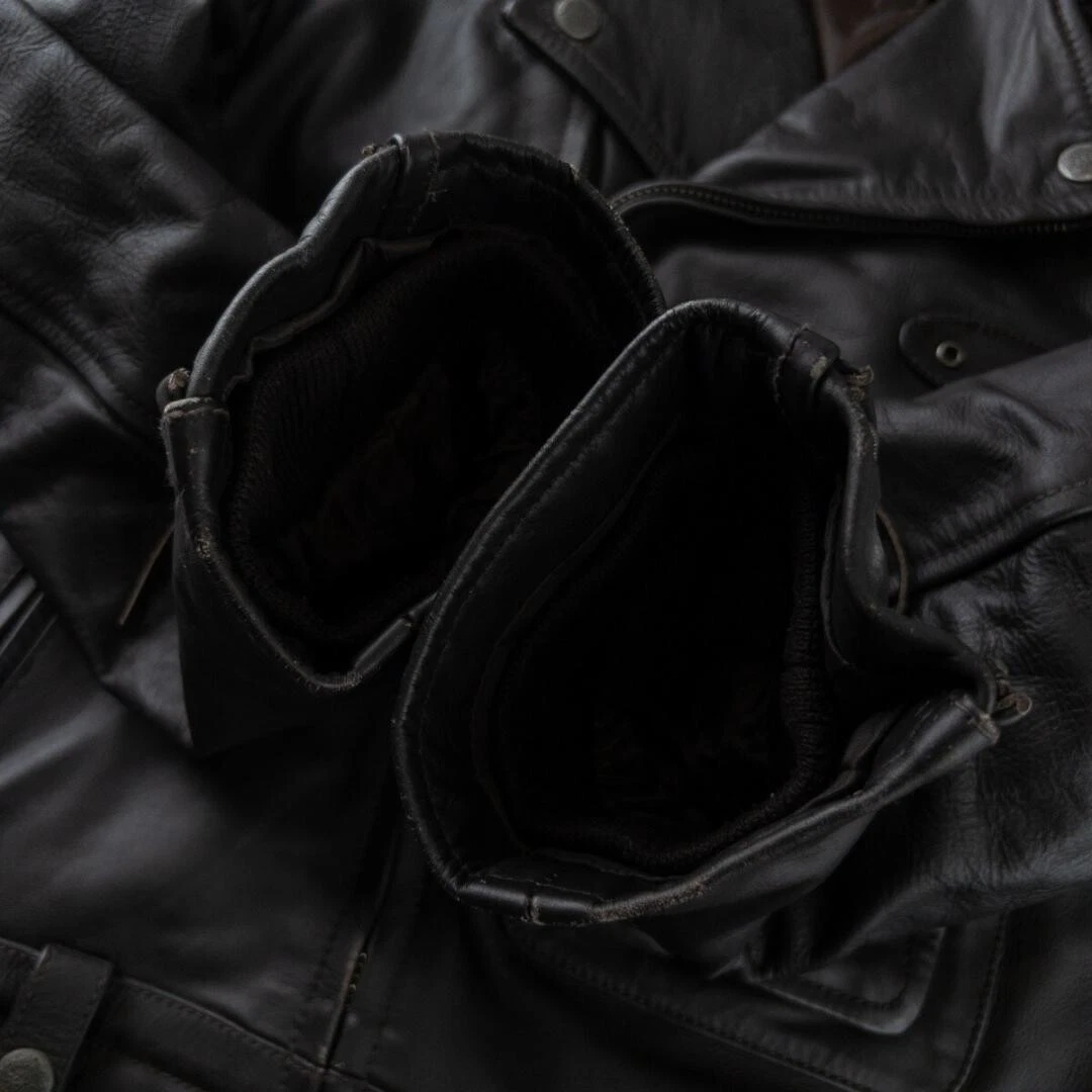Liugoo Leathers Double Riders Jacket Brown XL Leather Removable Liner image 16