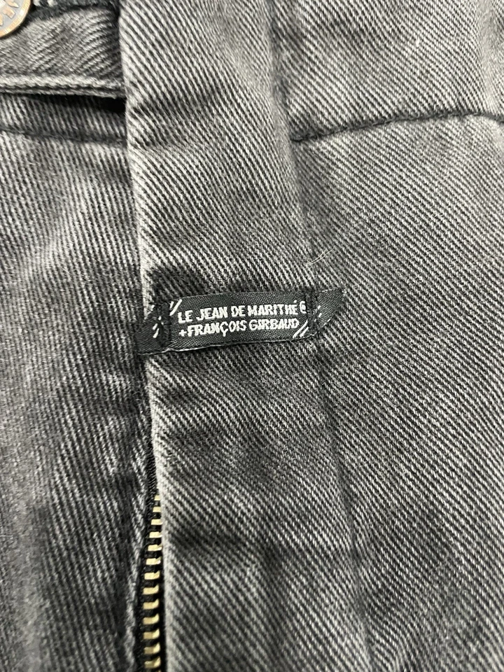 Pantalones Cortos Vintage Marithe Francois Girbaud Negro Rojo Sueltos Cinta de Transporte Carga 40 Foto 4 de 4