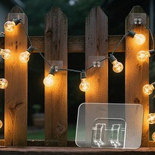 100PCS Hooks for Outdoor String Lights Clips - Heavy Duty Cable with Waterproof