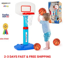 Kids Basketball Hoop Adjustable Indoor Outdoor Toy for Ages 2 3 4 5 6