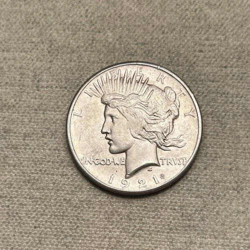1921 High Relief Peace Dollar AU