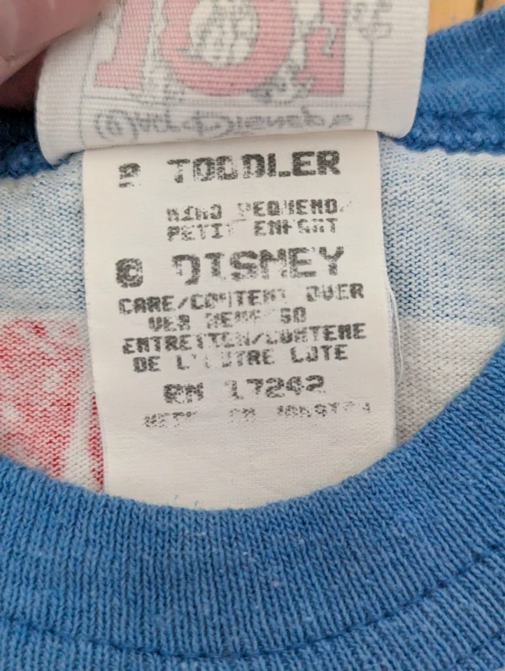 RARO Mameluco Vintage Disney 101 Dálmatas Rayas Azules Talla 2T Foto 3 de 4