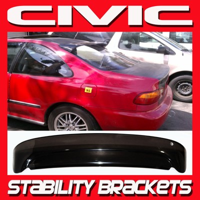 For 92 95 5th Gen Honda Civic Coupe Ej1 Ej Smoke Rear Window Visor Door Visors Ebay