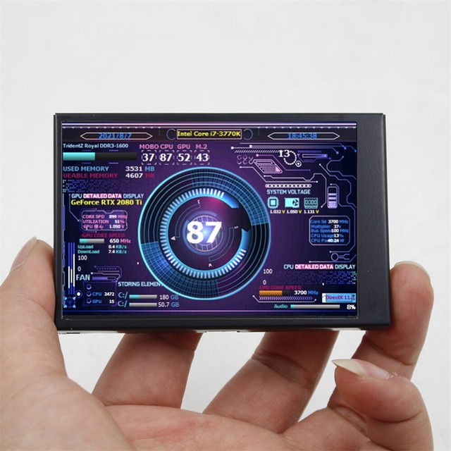 3.5 Inch IPS USB Secondary Display Screen AIDA64 Mini Monitor 360° For Pi ITX PC 3.5 Inch IPS USB Secondary Display Screen AIDA64 Mini Monitor 360° For Pi ITX PC
