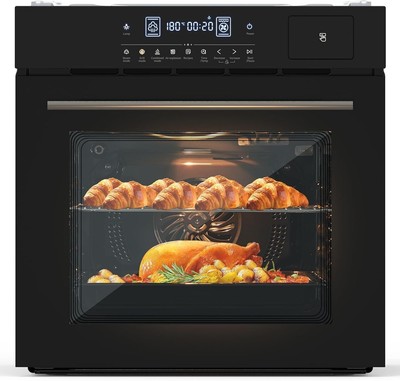 24'' Electric Single Wall Oven 2.5Cu.Ft 3000W Built-In Convection Oven with Timer