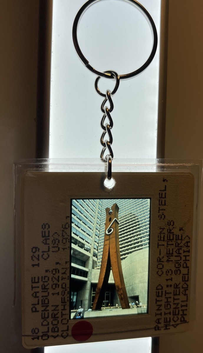Claes Oldenburg “Clothespin” Vintage 35mm Slide Art Keychain 257