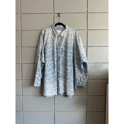 Women's American Eagle Tropical Button-Down Shirt Size L