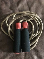 SportSmith Leather Speed Jump Rope with Foam Grips, 9' Long